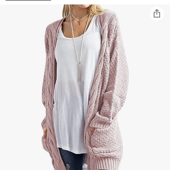 Beautiful Women’s Open Front Long Sleeve Boho Boyfriend Knit Chunky Cardigan - Picture 2 of 16